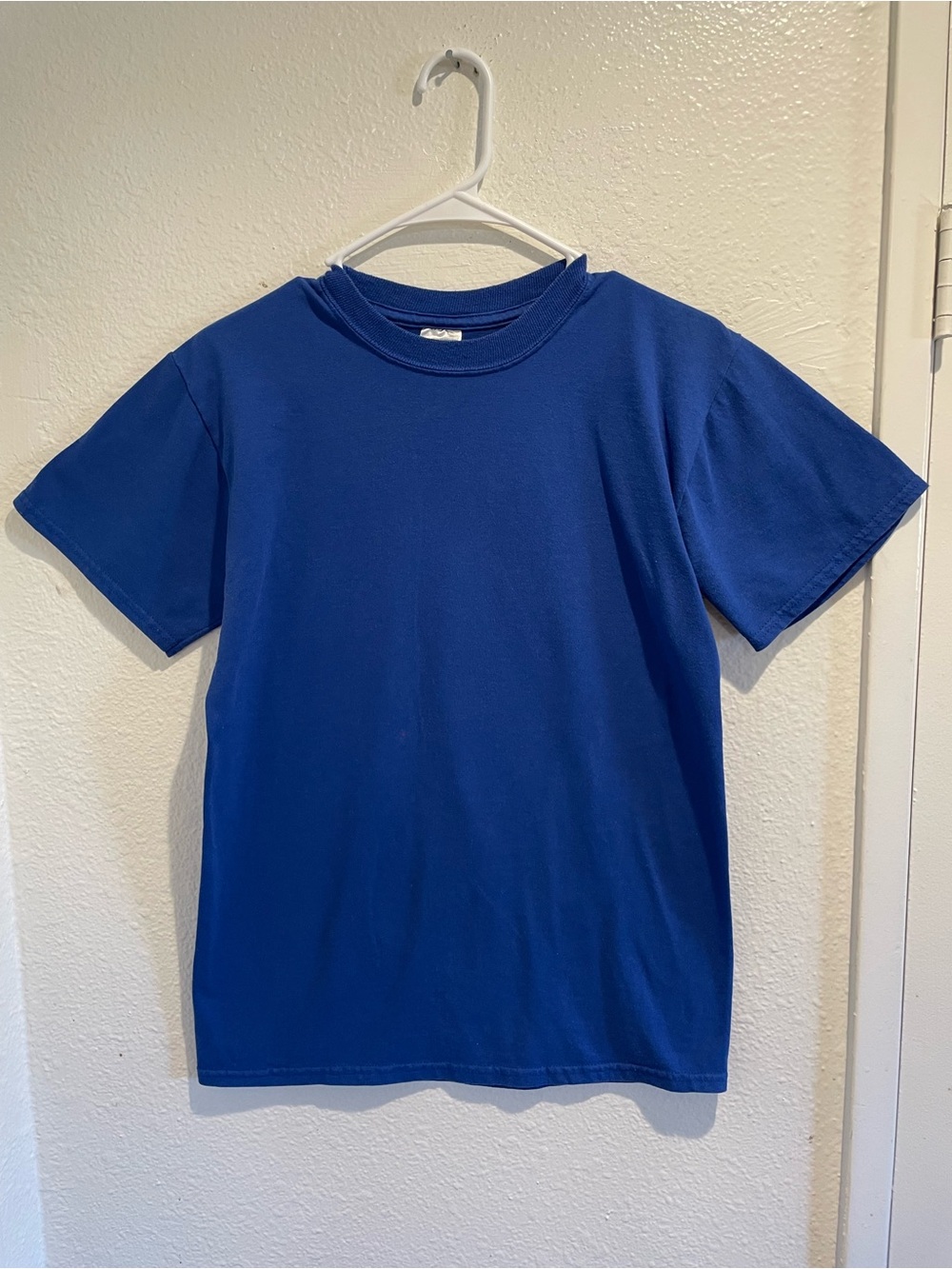 Vintage 90s Jerzees Heavyweight Blank Royal Blue T-Shirt Men Size Small S
